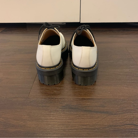 Dr. Marten 1461 Smooth Leather Platform Shoes White Size 6 - Picture 4 of 7